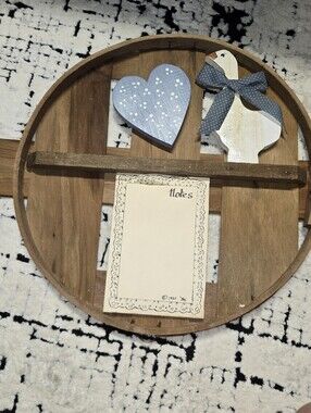 Vintage 1985 Country Goose Wooden Wall Note Holder Wall Decor Unique Cottagecore
